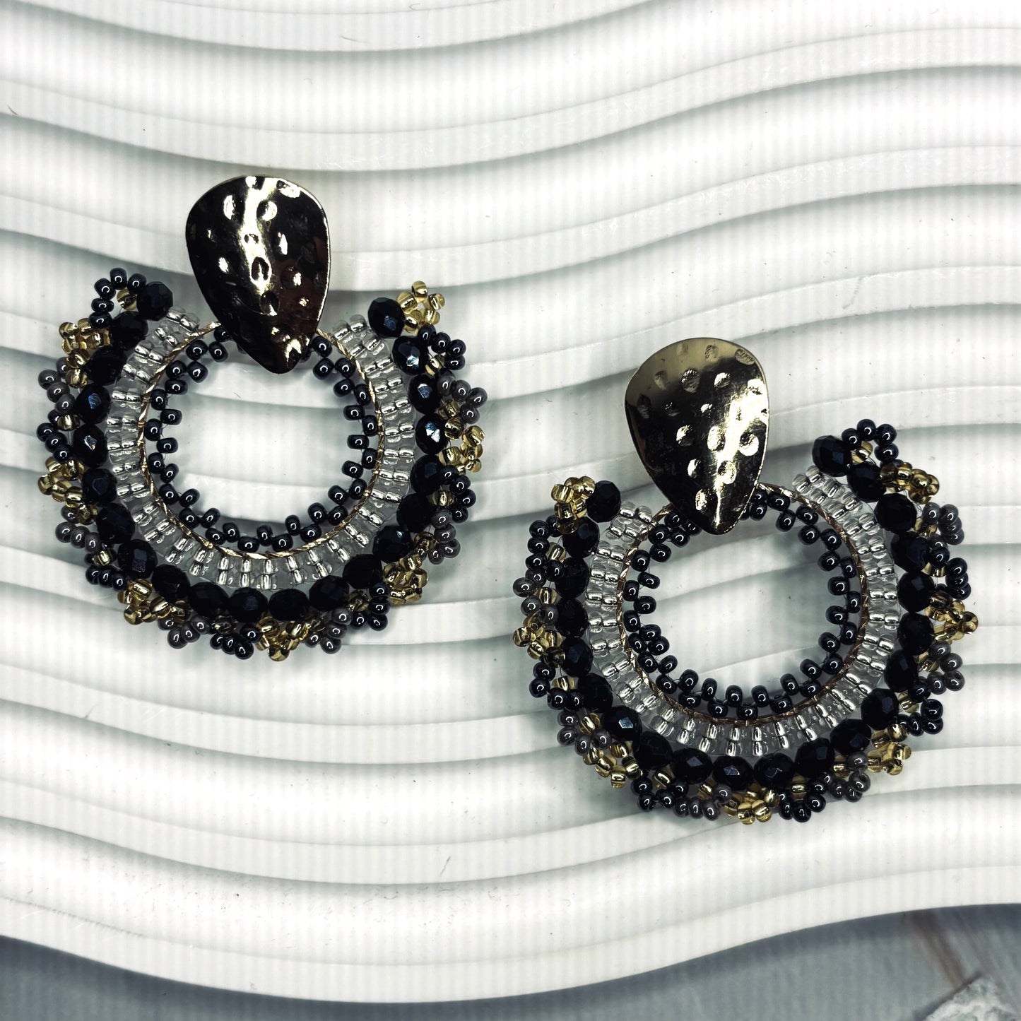 Handmade Fan Shape Colombian Earrings