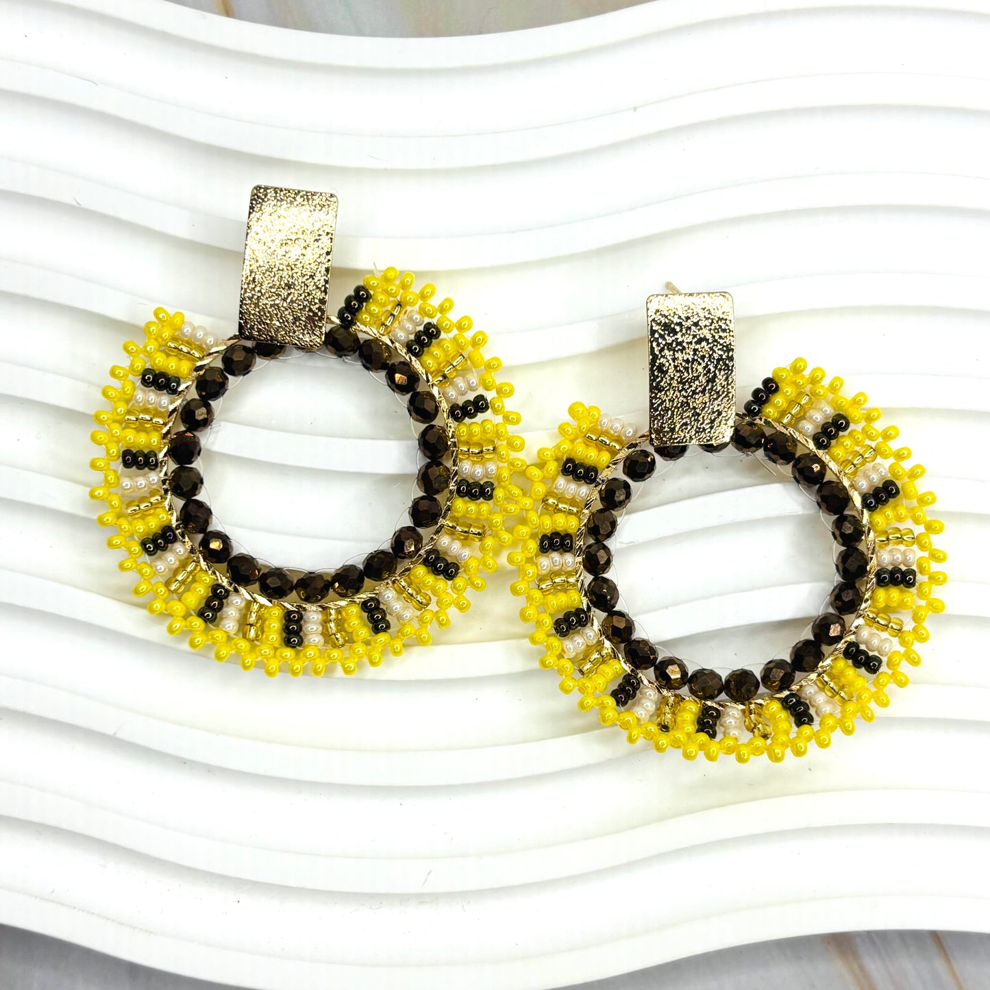 Handmade Fan Shape Colombian Earrings