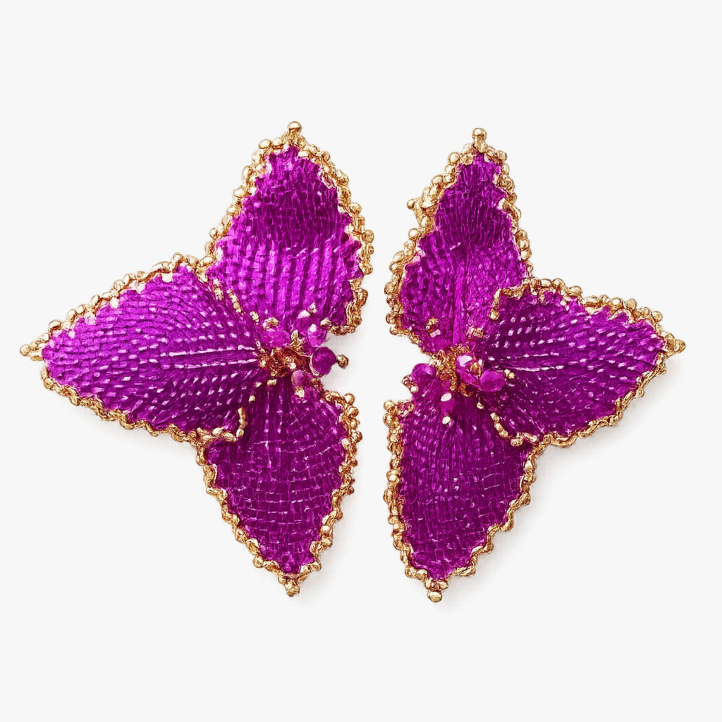 Half Flower Earrings Modern Floral Statement Jewelry for Women