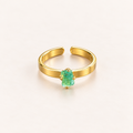 Raw Emerald Rings | Gold-Plated Bronze | Bellalu Jewelry