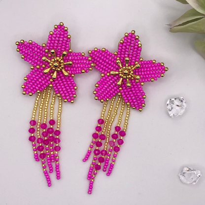 Handmade Alamy Flower Colombian Earrings