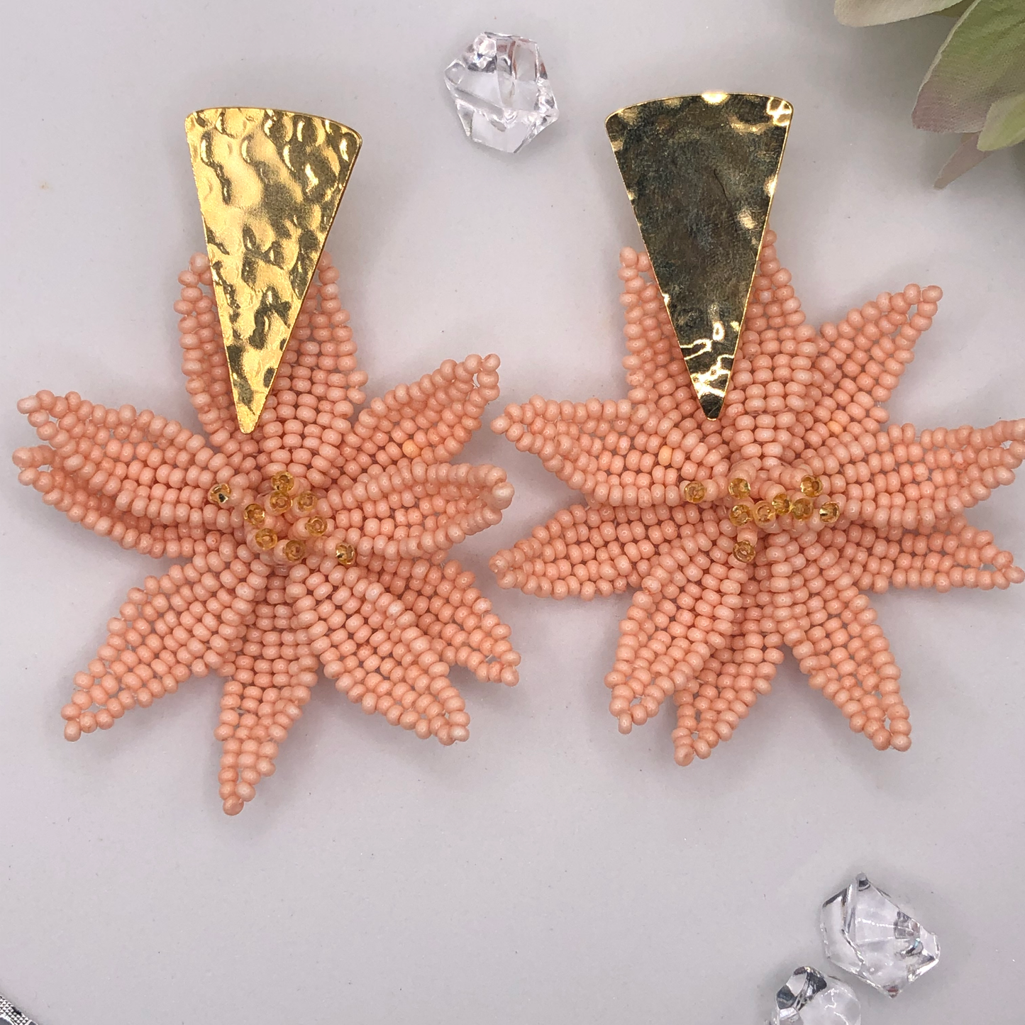Handmade Cattleya Flower Colombian Earrings