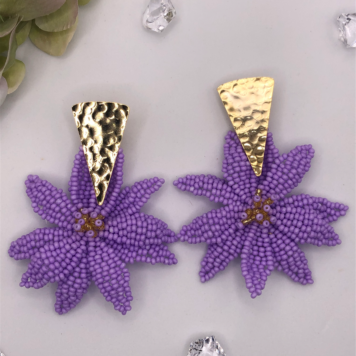 Handmade Cattleya Flower Colombian Earrings