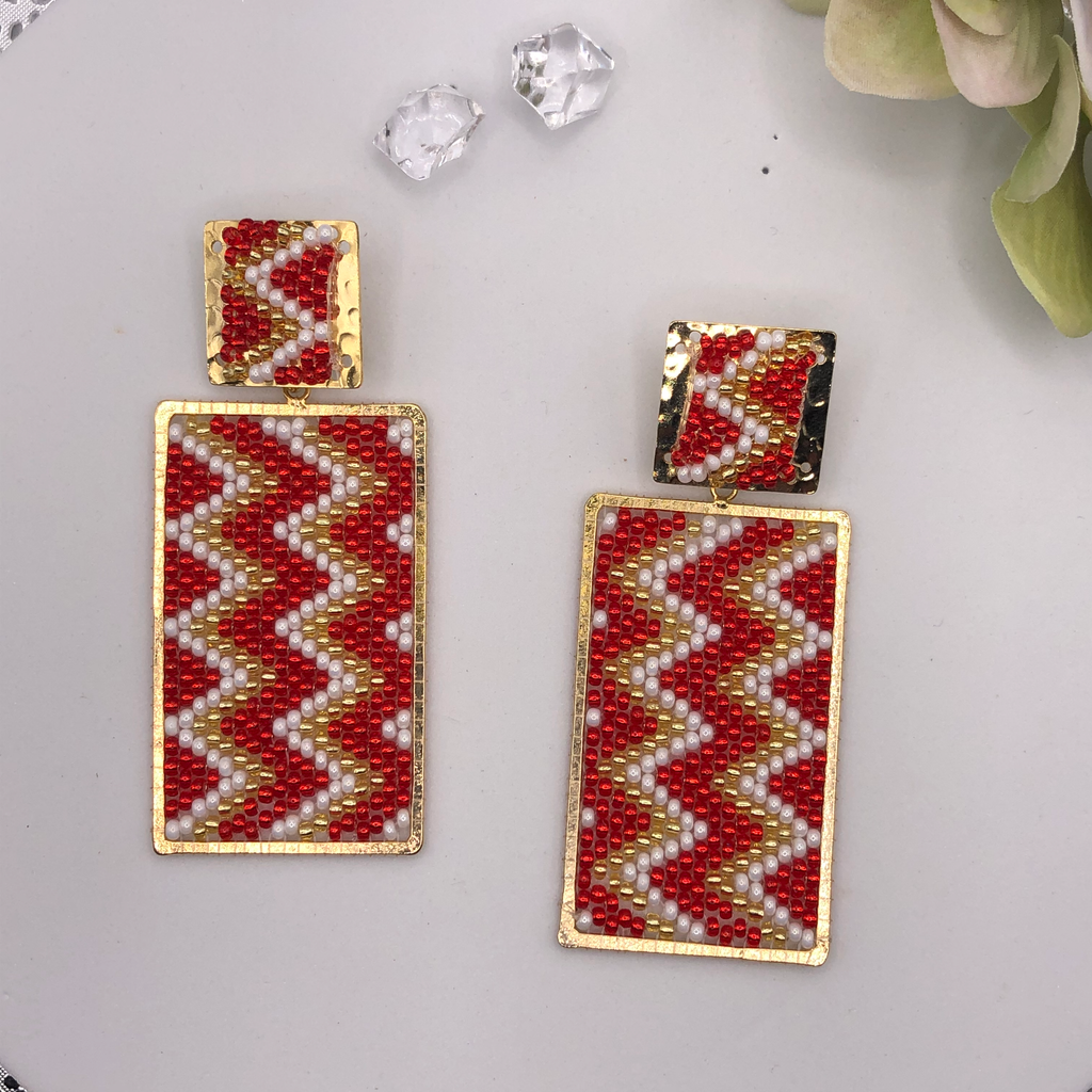 Zig Zag Handmade  Earrings