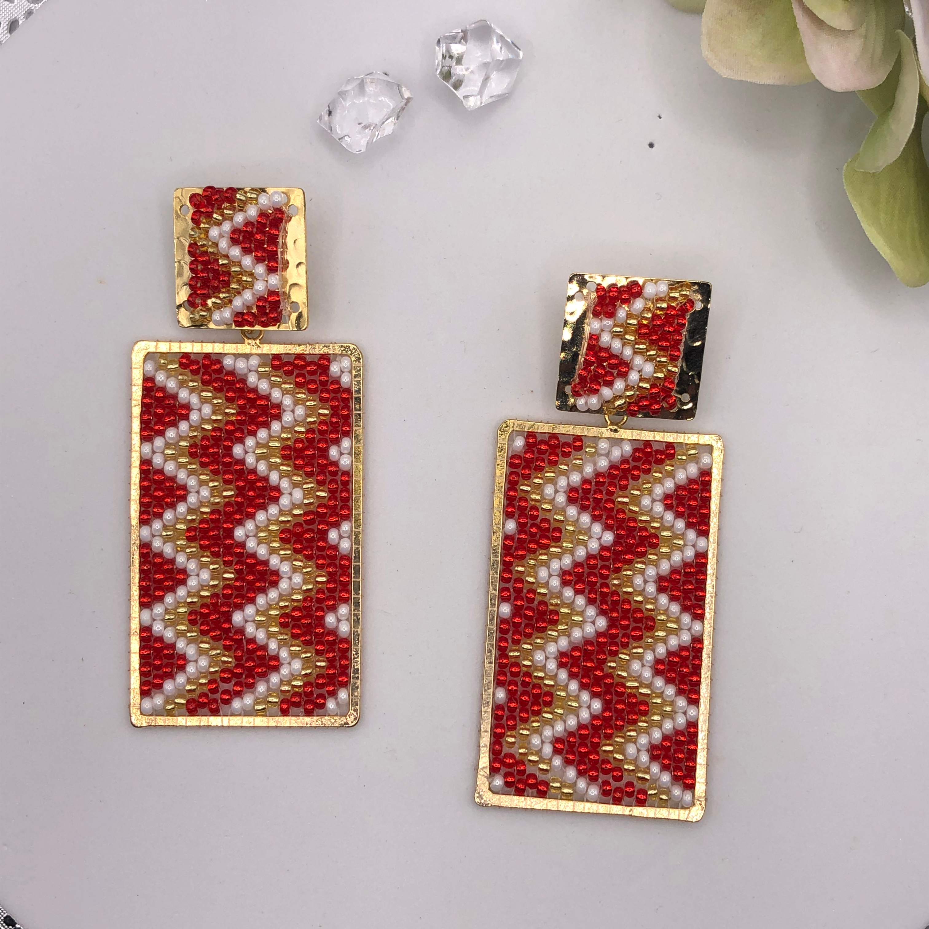 Zig Zag Handmade  Earrings