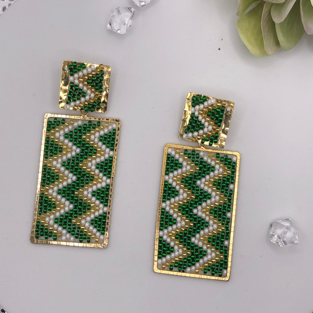 Zig Zag Handmade  Earrings