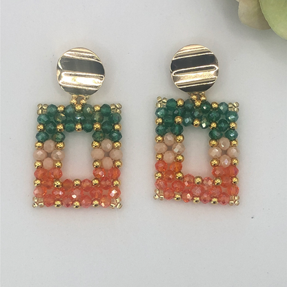 Handmade Square Shape Colombian Earrings