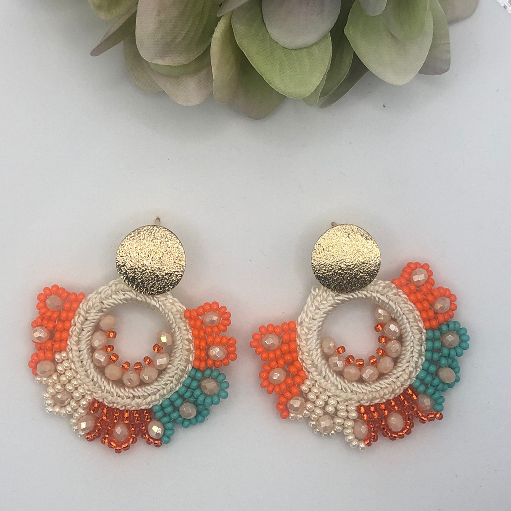 Summer Crochet Earrings – Handmade Boho-Chic Statement Jewelry