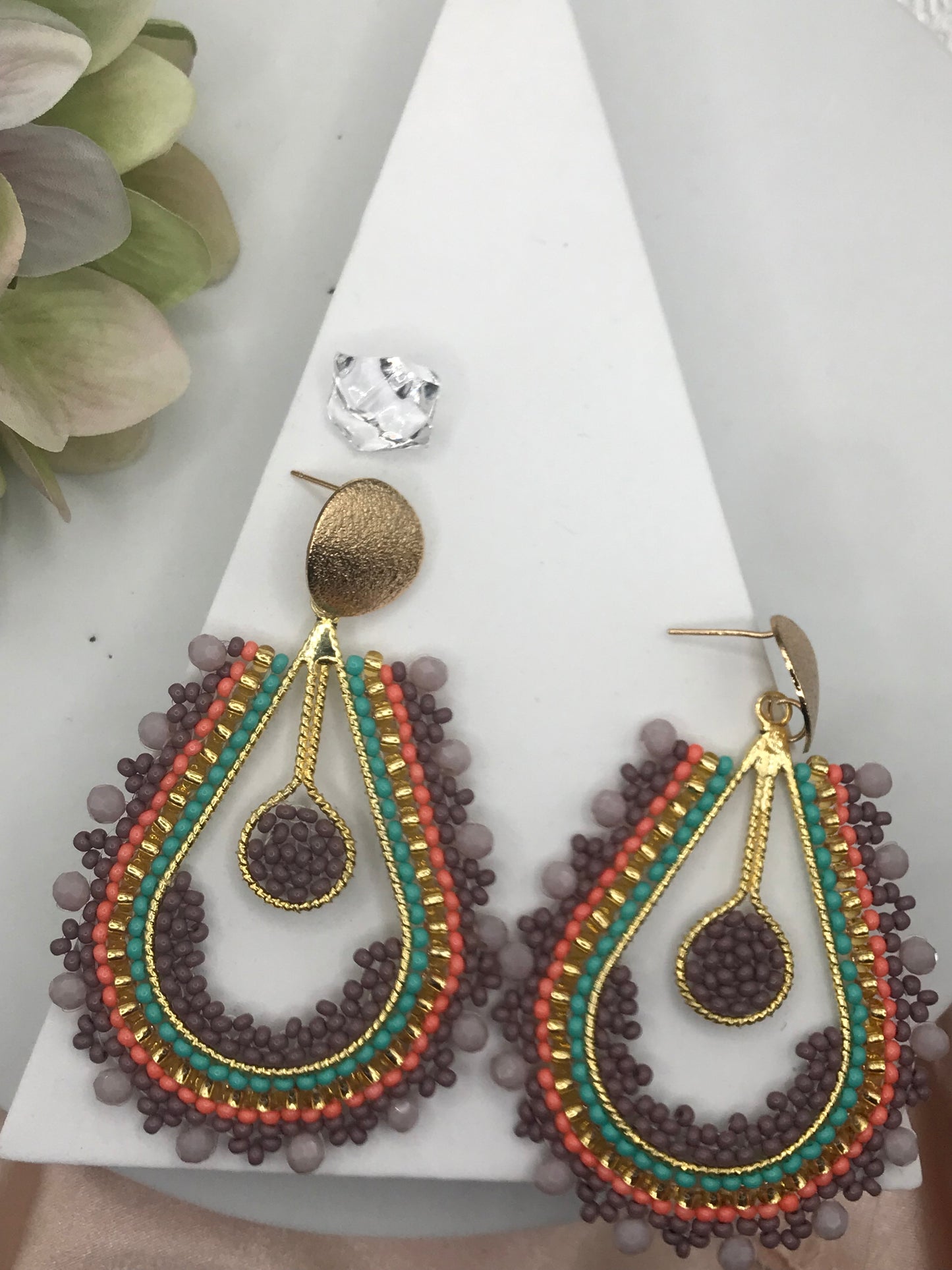 Handmade Elegant Dangle Drop Colombian Earrings