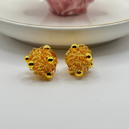 Bali wired-shaped earrings, beautifully handcrafted with intricate design, adding a unique and elegant touch to any outfit