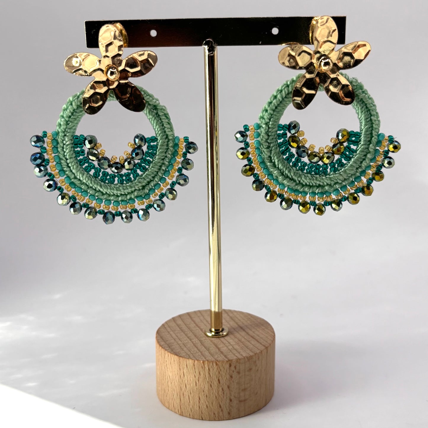 Dalia Crochet Earrings – Bold and Unique Handmade Statement Jewelry