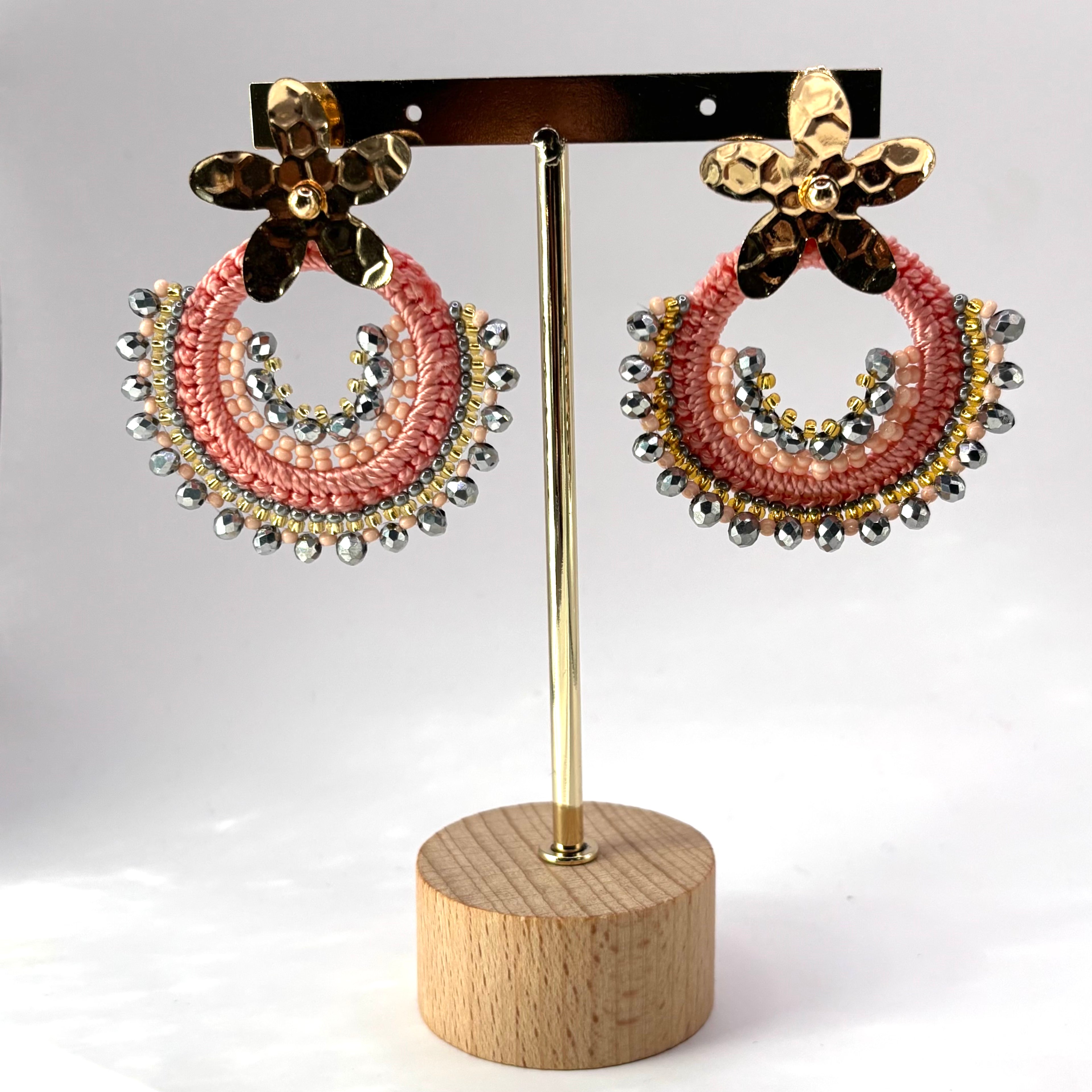 Dalia Crochet Earrings  Handmade Statement Jewelry