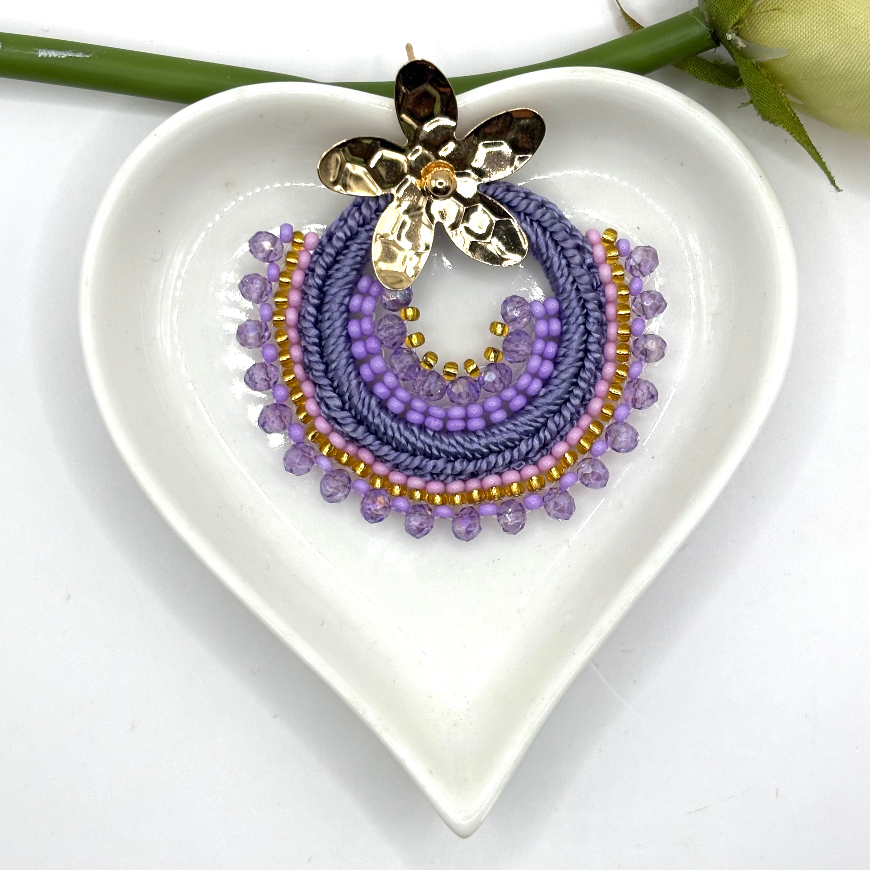 Dalia Crochet Earrings  Handmade Statement Jewelry