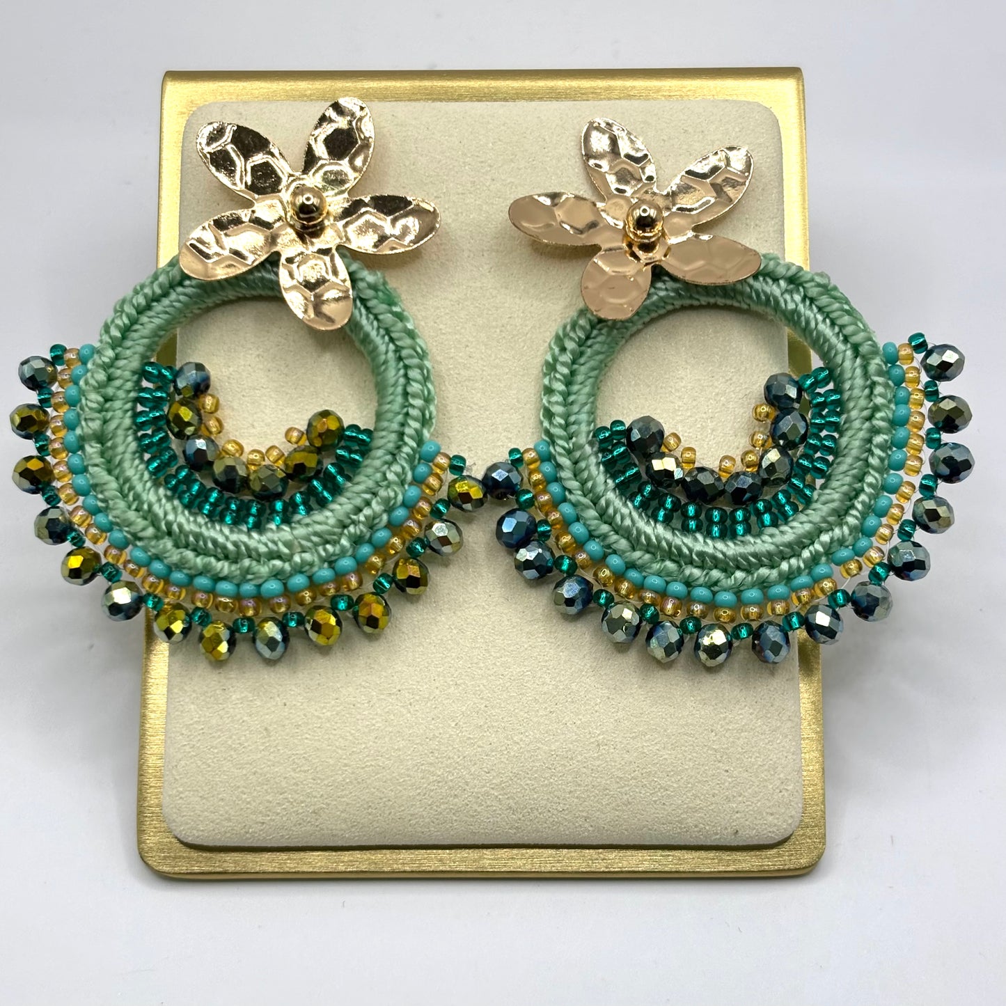 Dalia Crochet Earrings – Bold and Unique Handmade Statement Jewelry