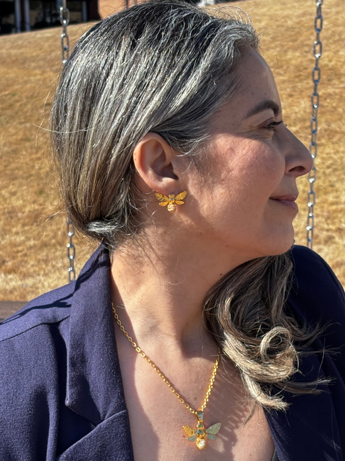 Bee Necklace & Charm | Gold Bee Pendant Necklace | Bellalu Jewelry