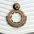 Handmade Fan Shape Colombian Earrings