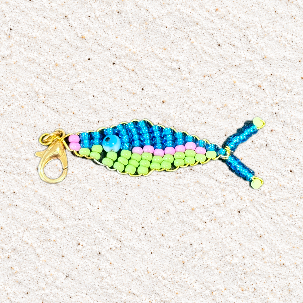 Beaded Fish Charm – Colorful Handmade Mostacilla Beads