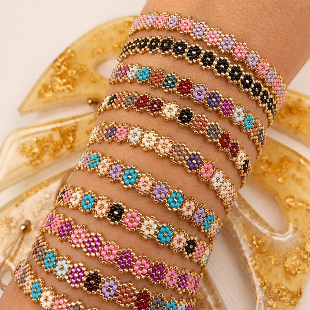 Miyuki Mini Flower Bracelets
