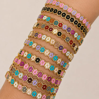 Miyuki Mini Flower Bracelets