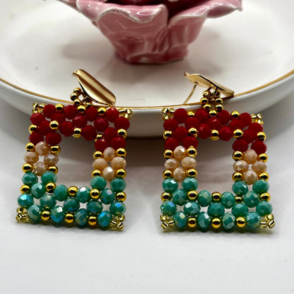 Handmade Square Shape Colombian Earrings