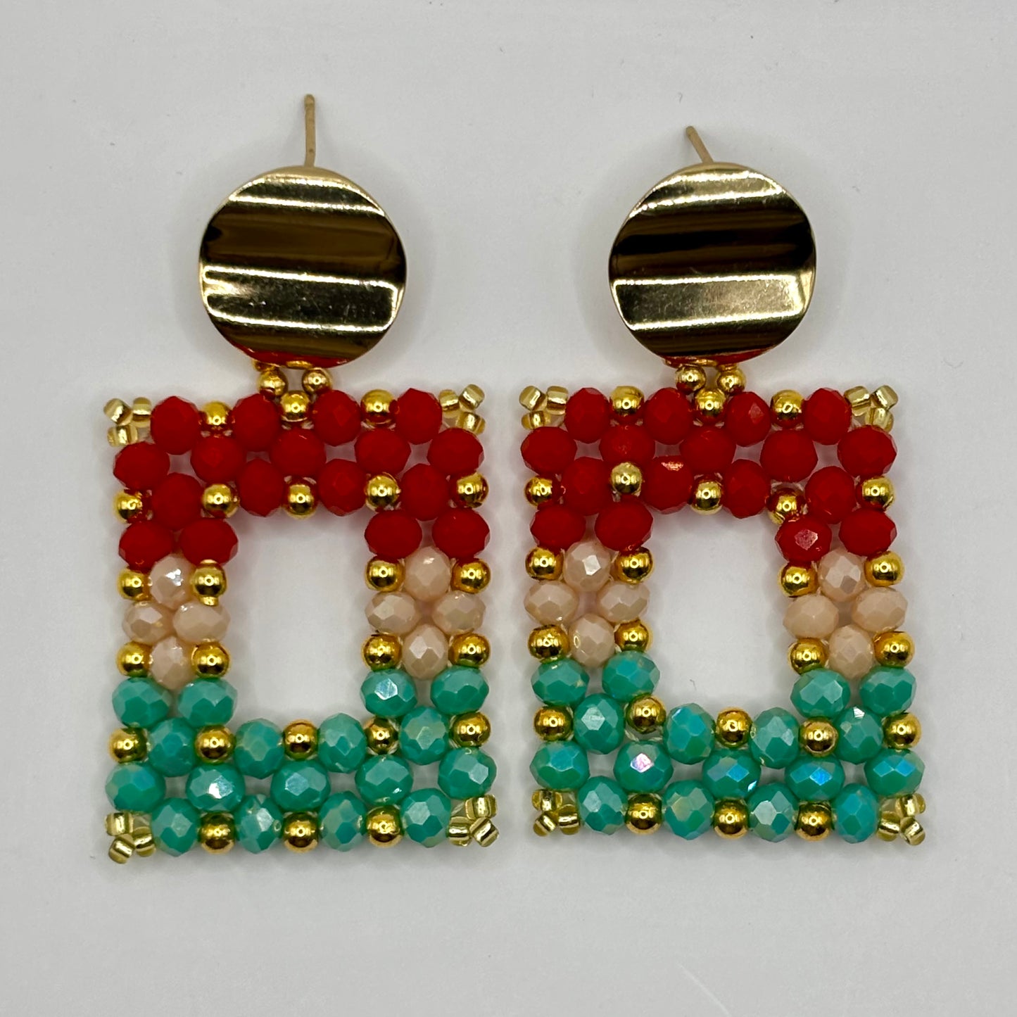 Handmade Square Shape Colombian Earrings