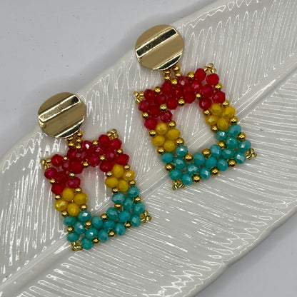 Handmade Square Shape Colombian Earrings