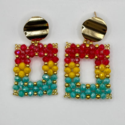 Handmade Square Shape Colombian Earrings