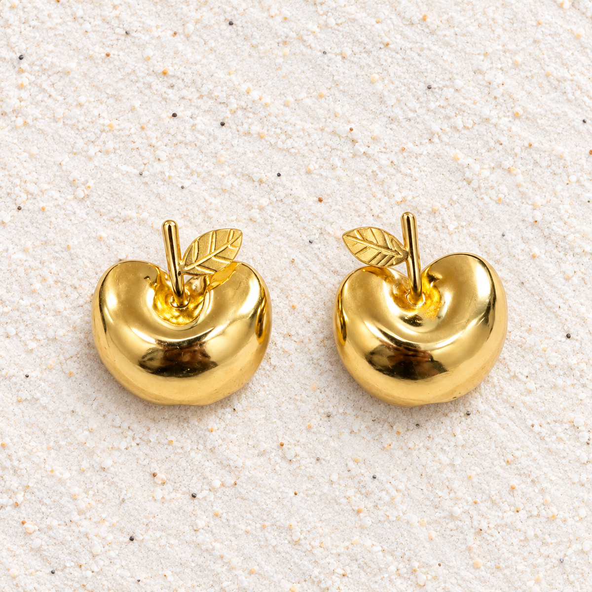 Apple Earrings – Gold-Plated Bronze Handmade|Bellalu