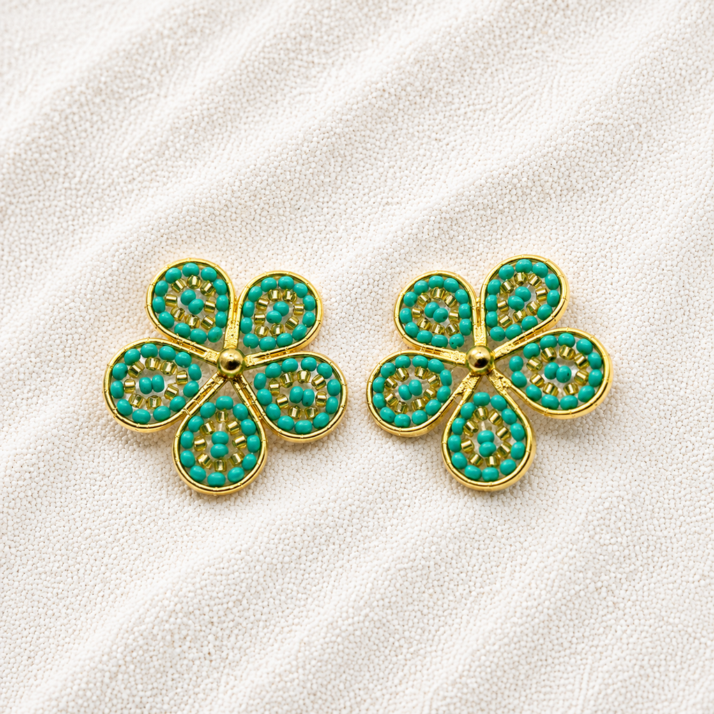 Periwinkle Earrings  Delicate Floral Elegance