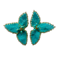 Half Flower Earrings Modern Floral Statement Jewelry for Women