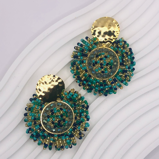 Jade Handmade Colombian Earrings