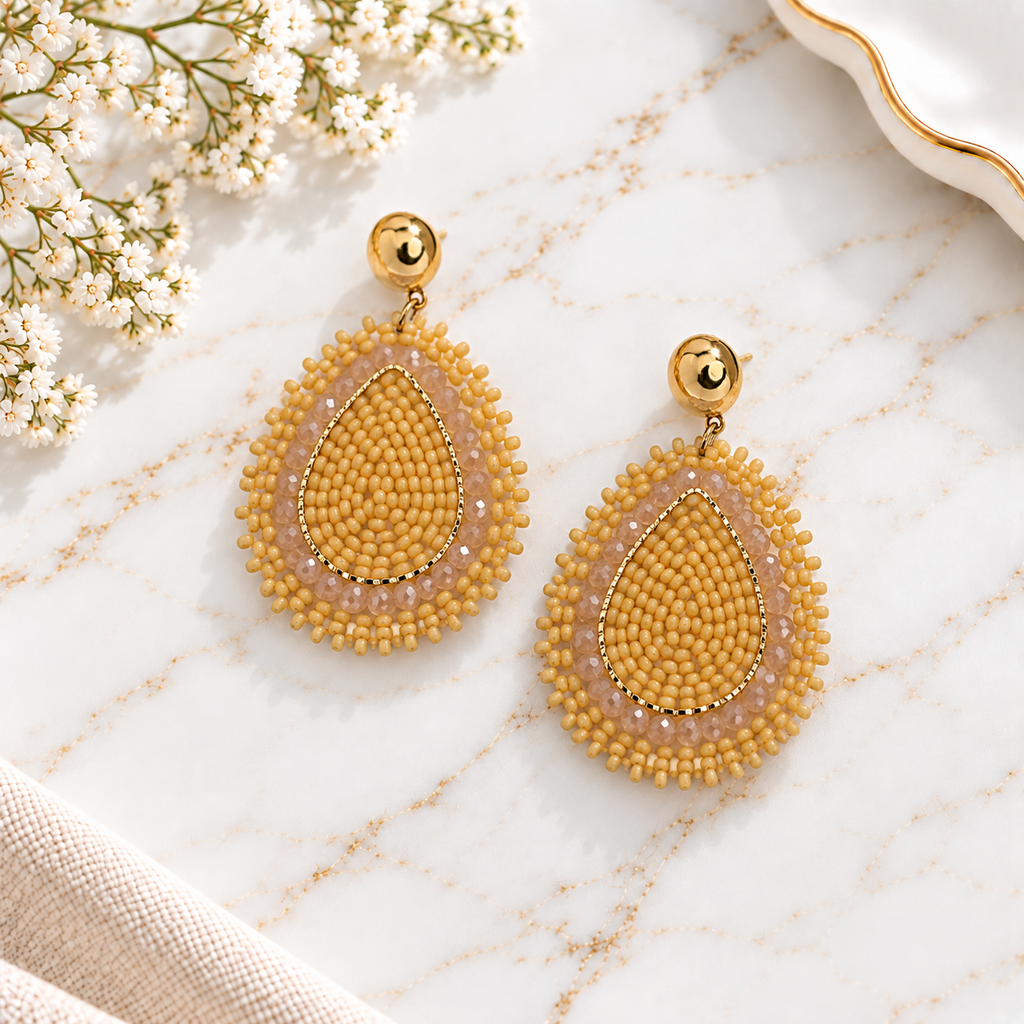 Dryane Earrings | Elegant Handmade Statement Earrings