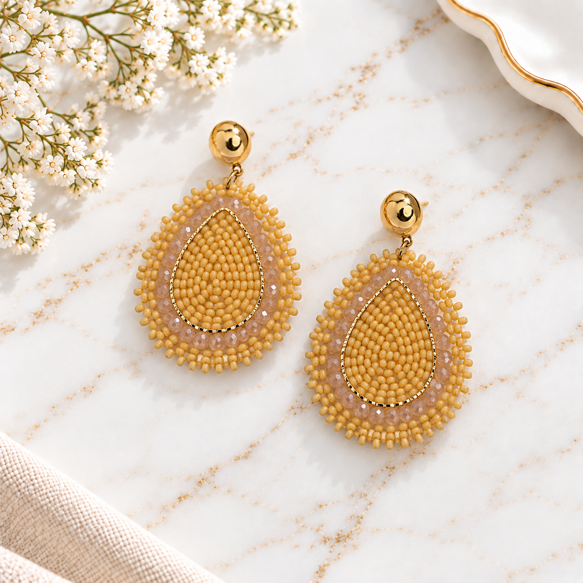 Dryane Earrings | Elegant Handmade Statement Earrings