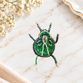 Handmade Tortoise Beetle Brooch – Embroidered Jewelry