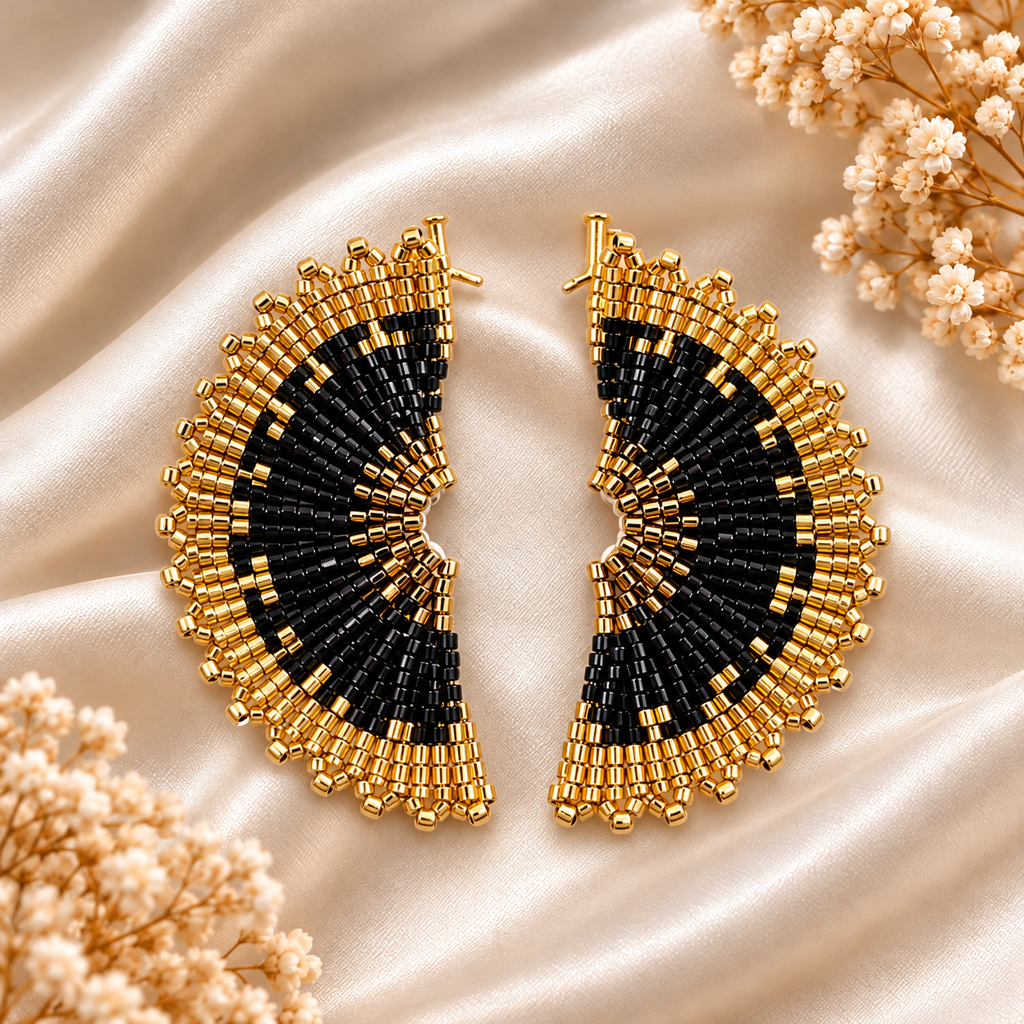Aurora Fan Earrings – Miyuki Earrings | Bellalu Jewelry