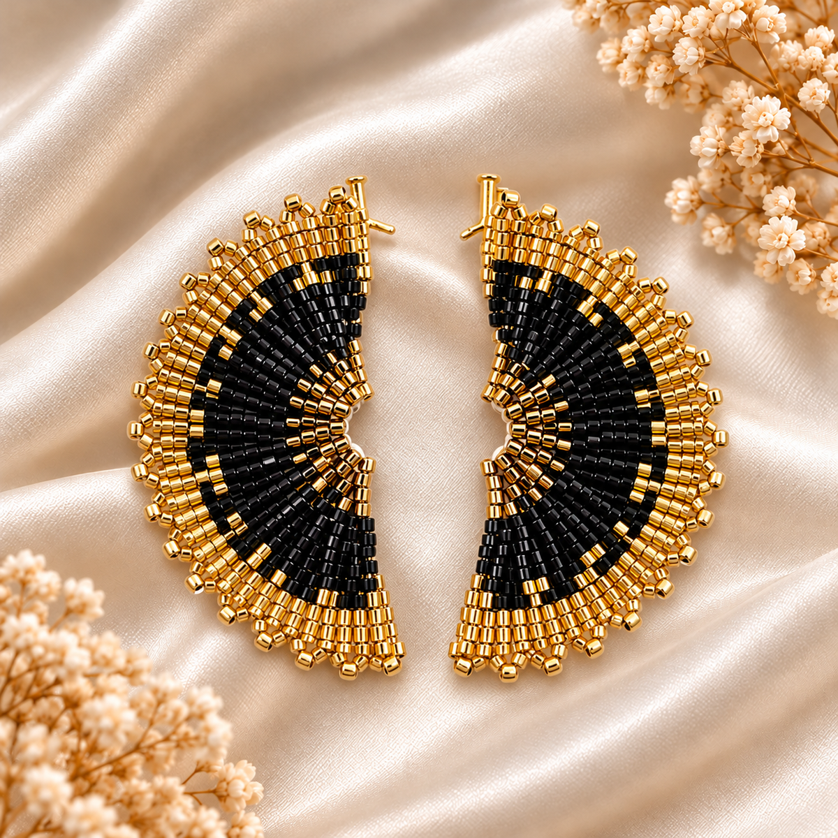 Aurora Fan Earrings – Miyuki Earrings | Bellalu Jewelry