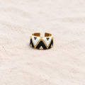 Aleph Adjustable Ring | Handmade Miyuki Beaded Ring | Bellalu Jewelry
