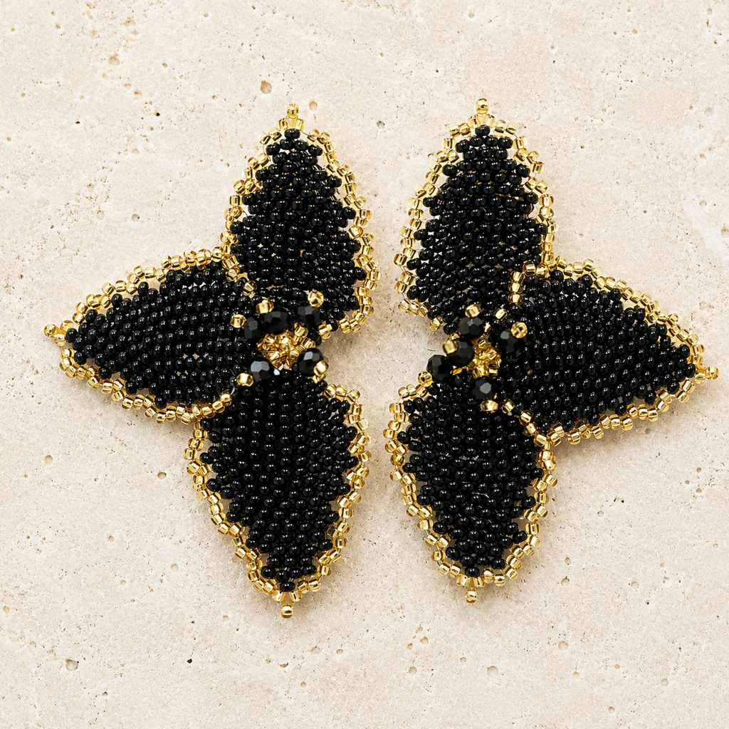 Half Flower Earrings Modern Floral Statement Jewelry for Women