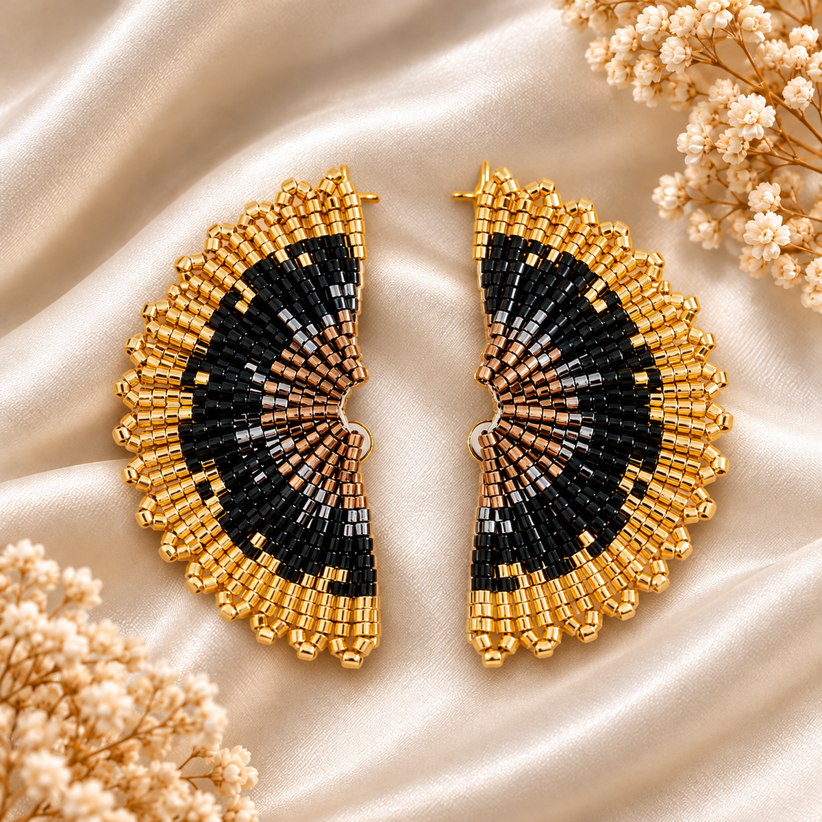 Aurora Fan Earrings – Miyuki Earrings | Bellalu Jewelry