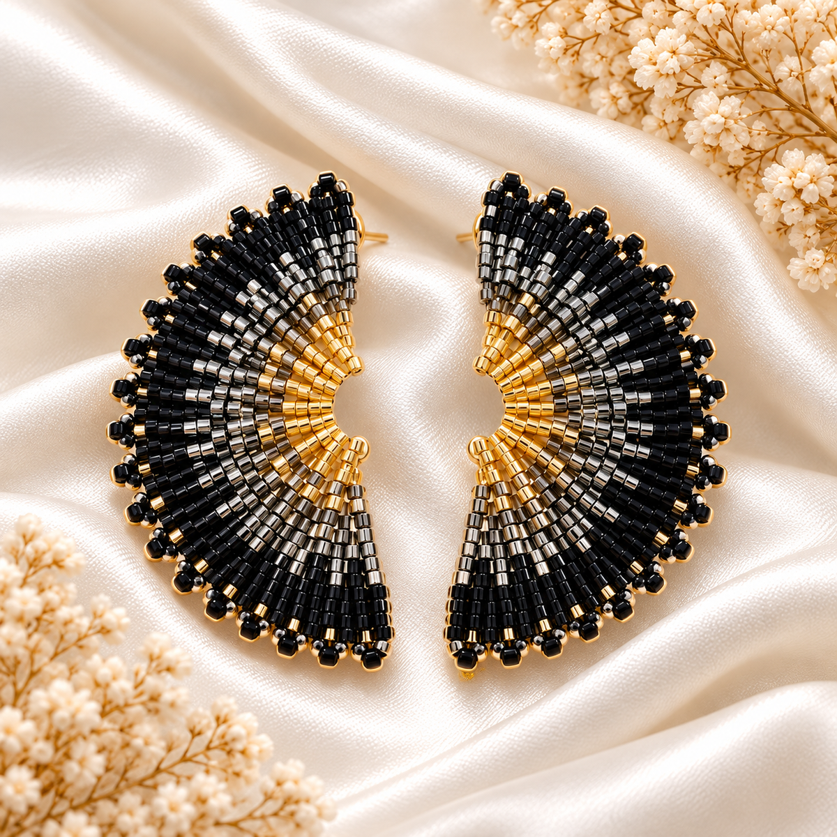 Aurora Fan Earrings – Miyuki Earrings | Bellalu Jewelry