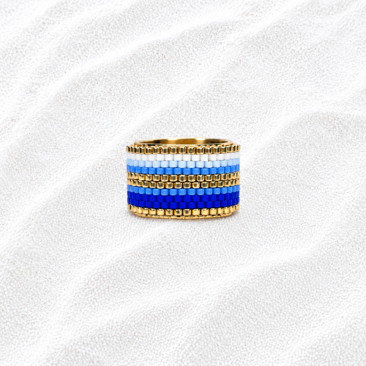 Alionna Adjustable Ring | Handmade Miyuki Bead Jewelry