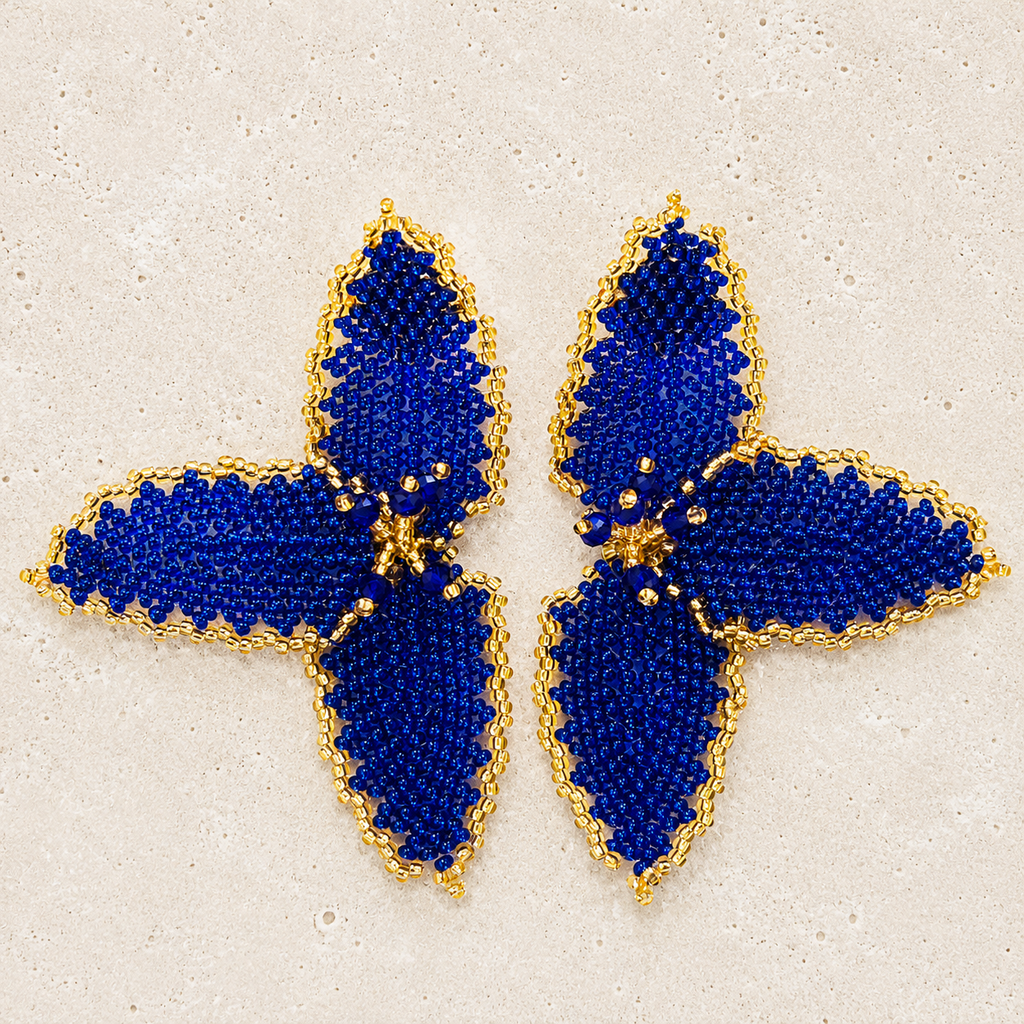 Half Flower Earrings Modern Floral Statement Jewelry for Women