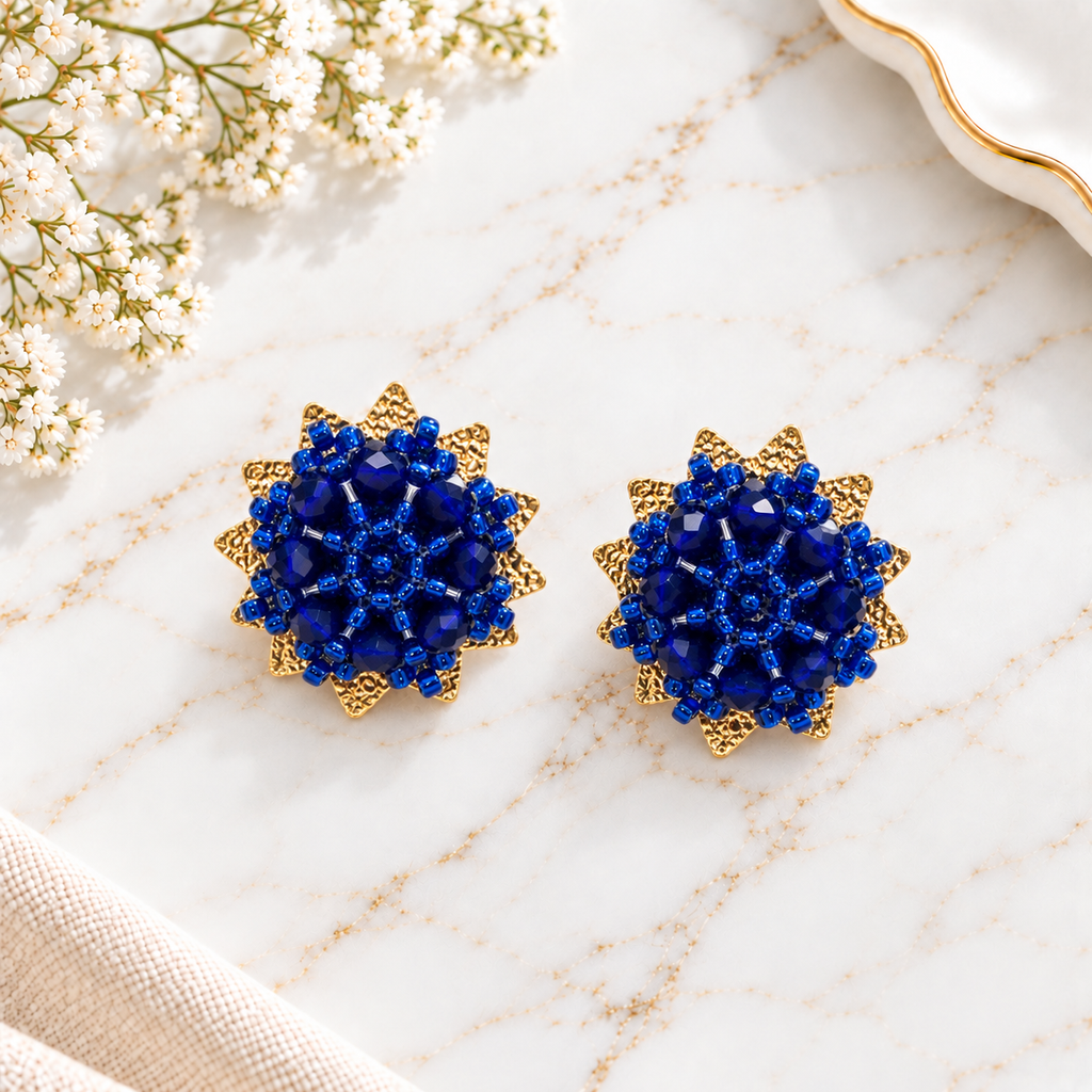 Stars Earrings | Gold-Plated Bronze Jewelry