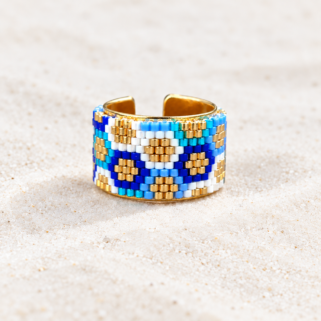 Micah Geometric Miyuki Adjustable Rings