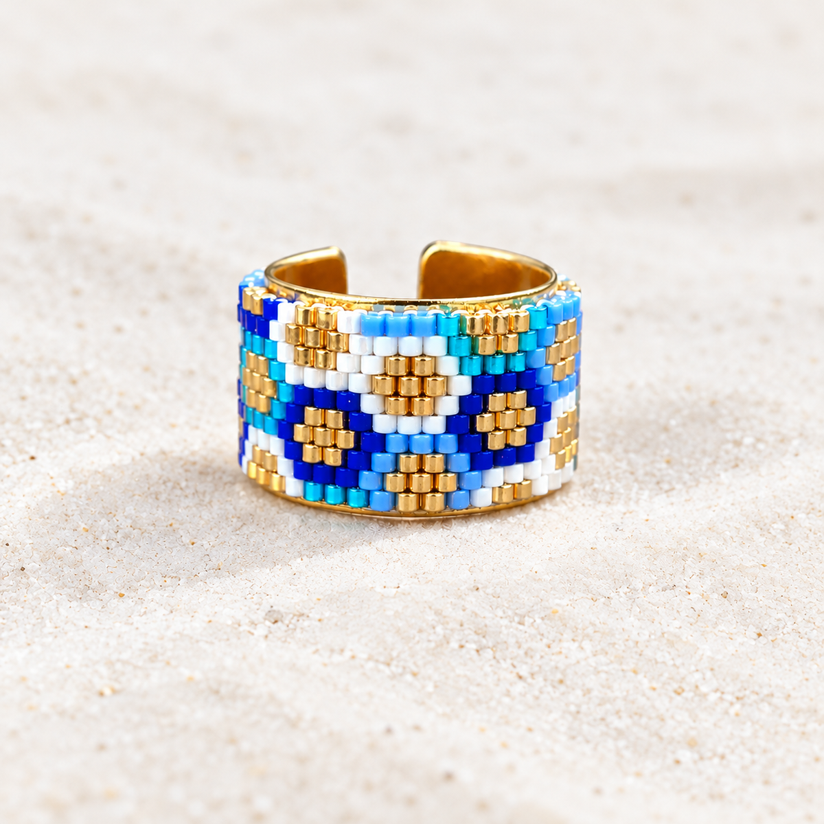 Micah Geometric Miyuki Adjustable Rings