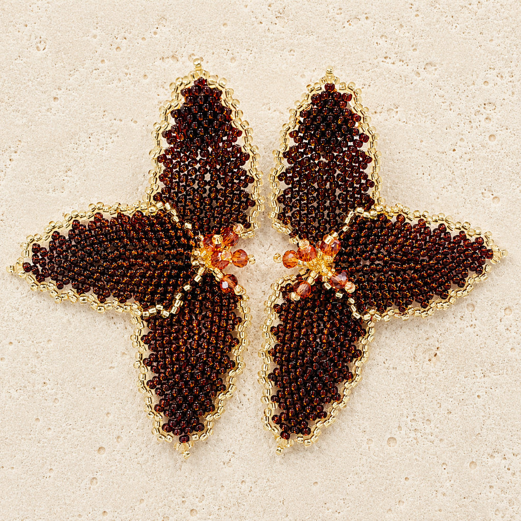 Half Flower Earrings Modern Floral Statement Jewelry for Women