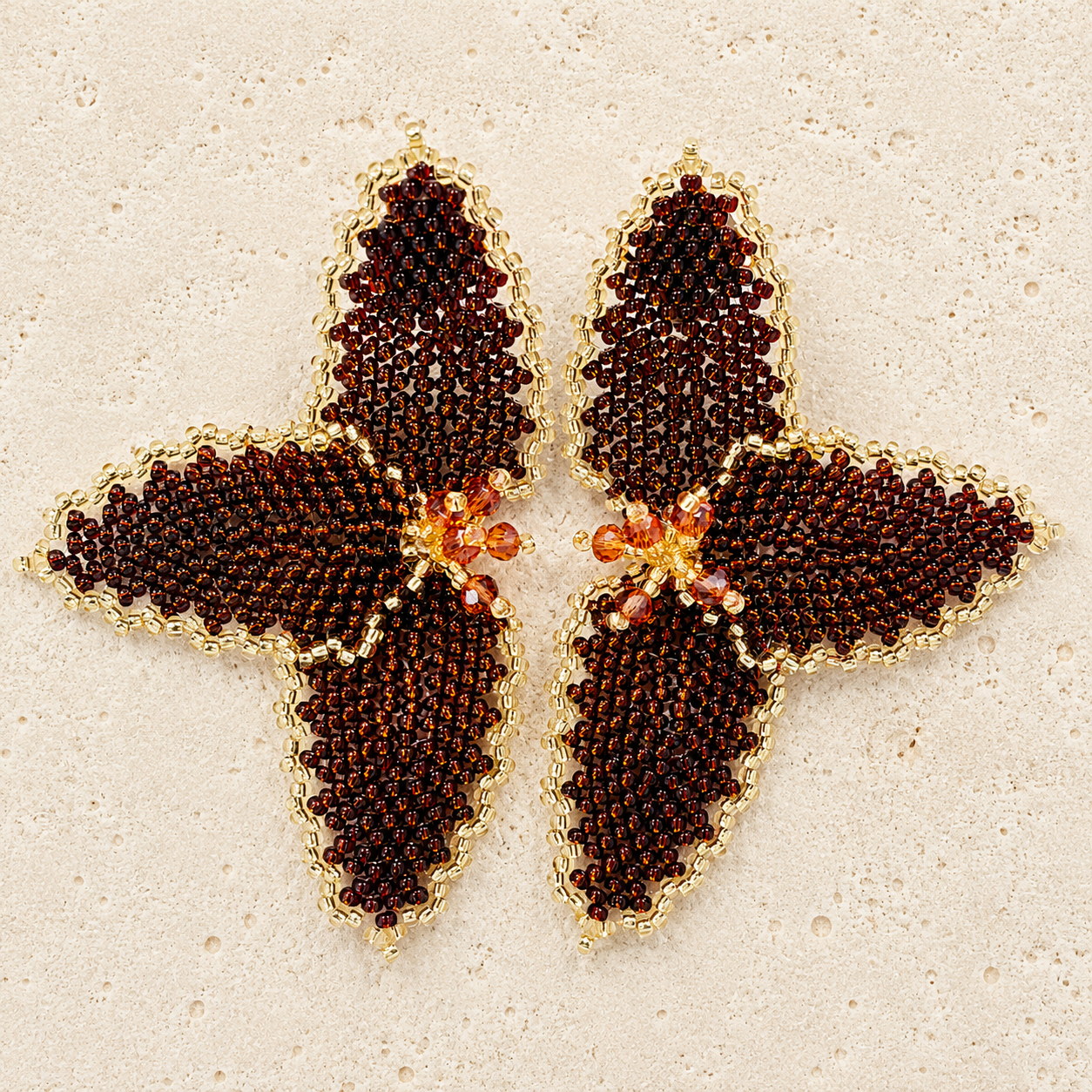 Half Flower Earrings Modern Floral Statement Jewelry for Women