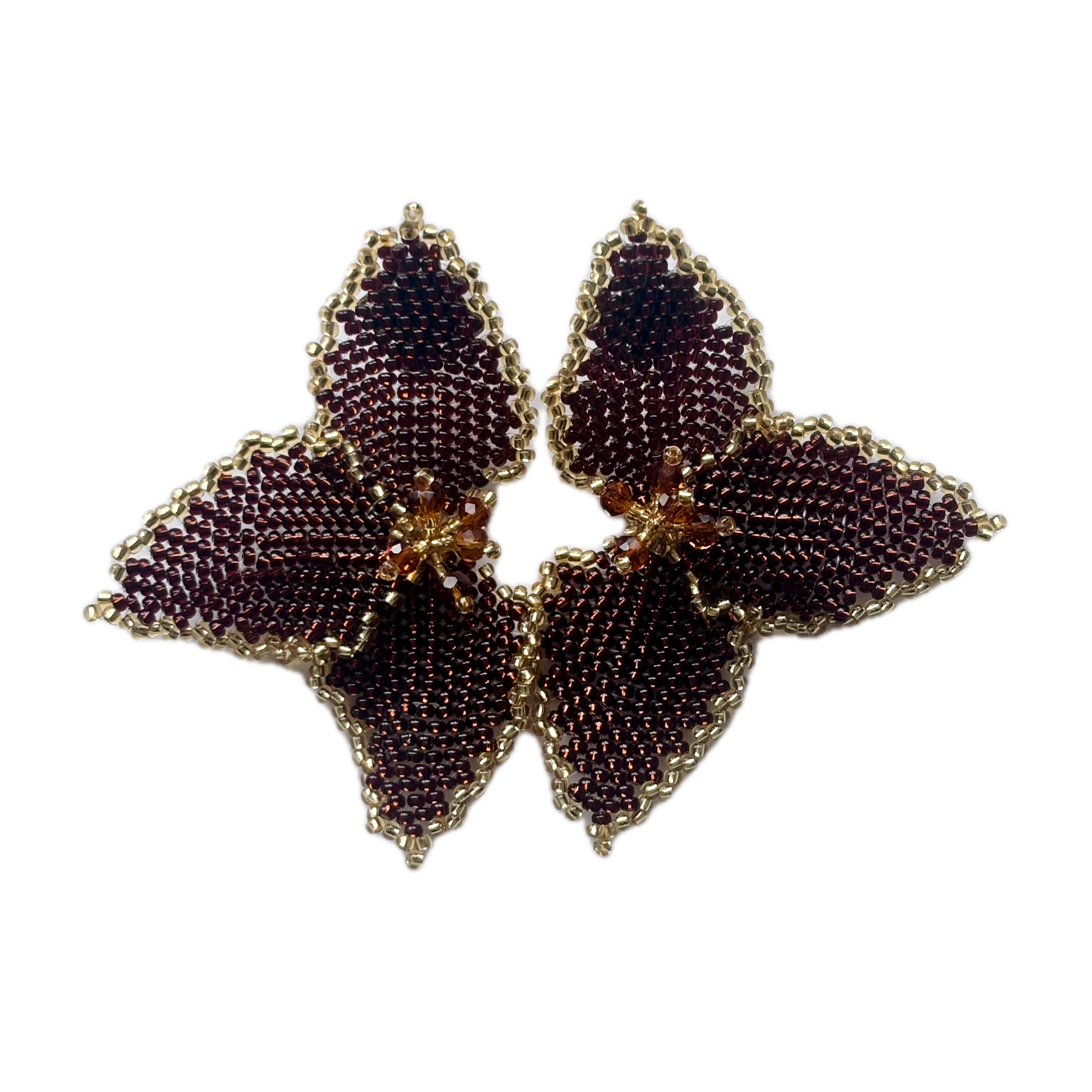 Half Flower Earrings Modern Floral Statement Jewelry for Women