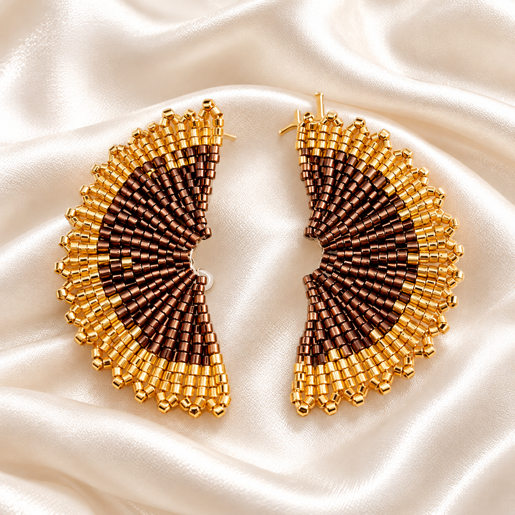 Aurora Fan Earrings – Miyuki Earrings | Bellalu Jewelry