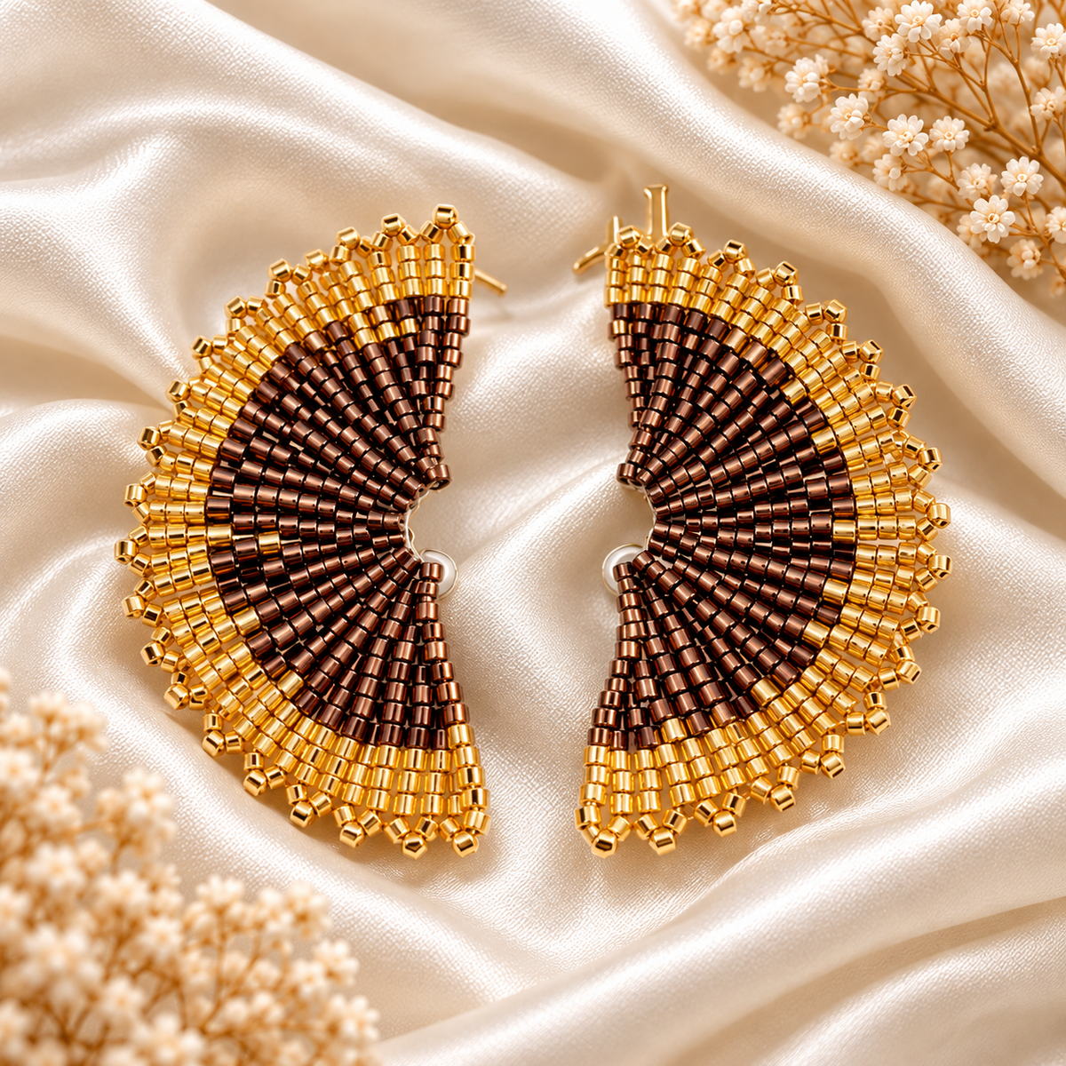 Aurora Fan Earrings – Miyuki Earrings | Bellalu Jewelry
